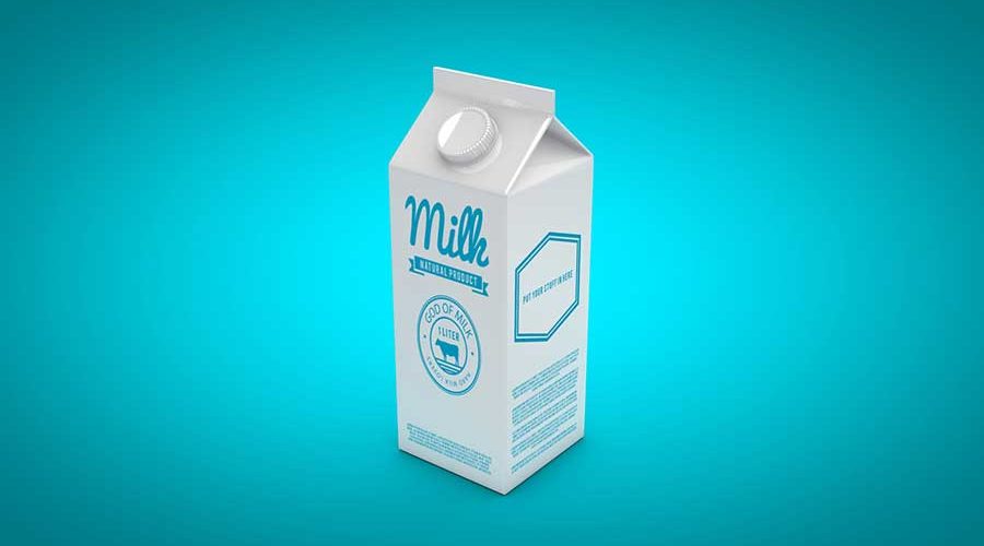 Free Milk Carton Mockup