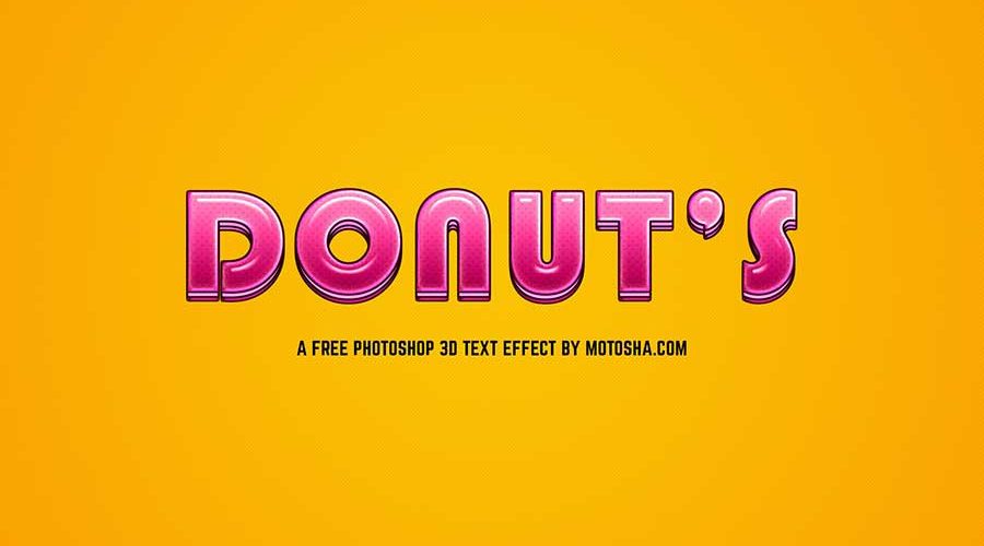 Free Photoshop Candy Donut Text Effect