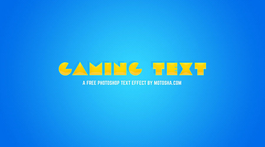 Free Photoshop Gaming Text Effect