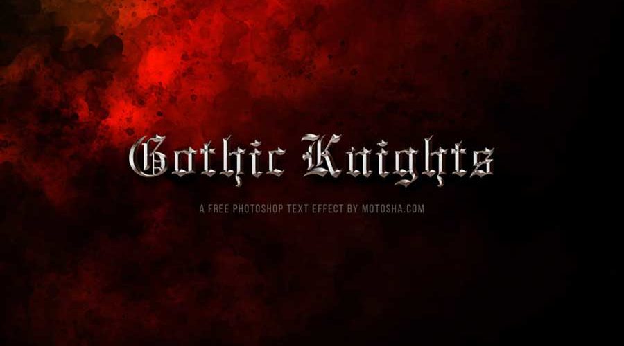 Gothic Knights Free PSD Text Effect