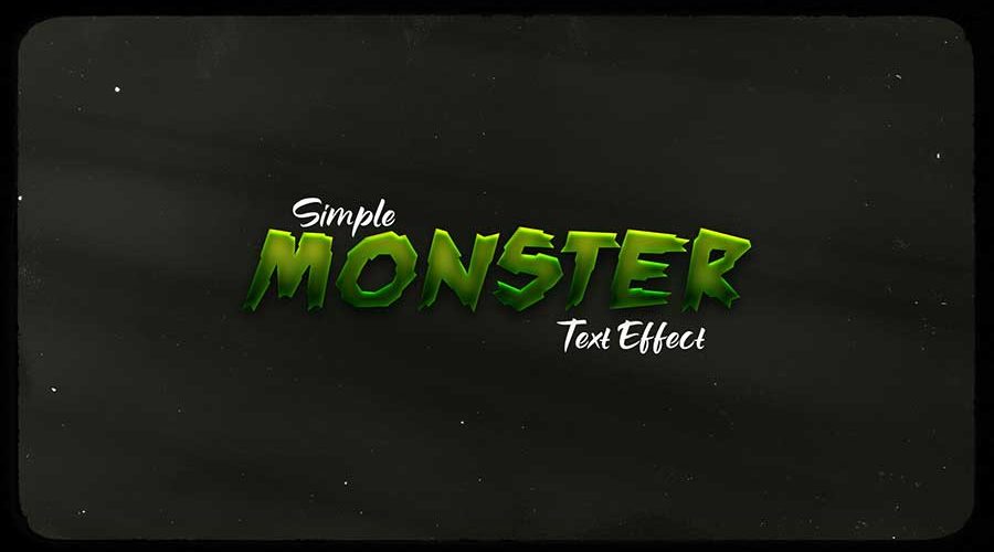 Green Monster PSD Text Effect