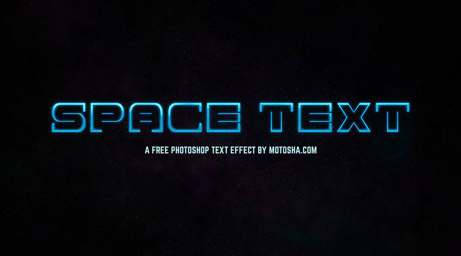 Free Photoshop Space Text Effect