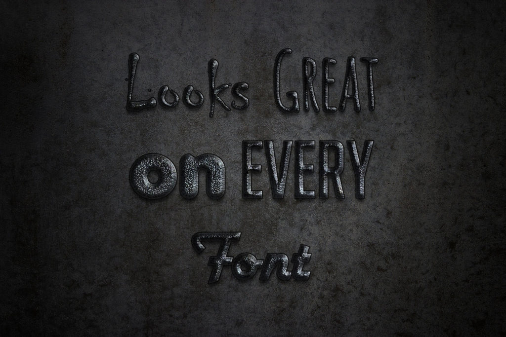 Free Photoshop Text Effect: Dark Stone