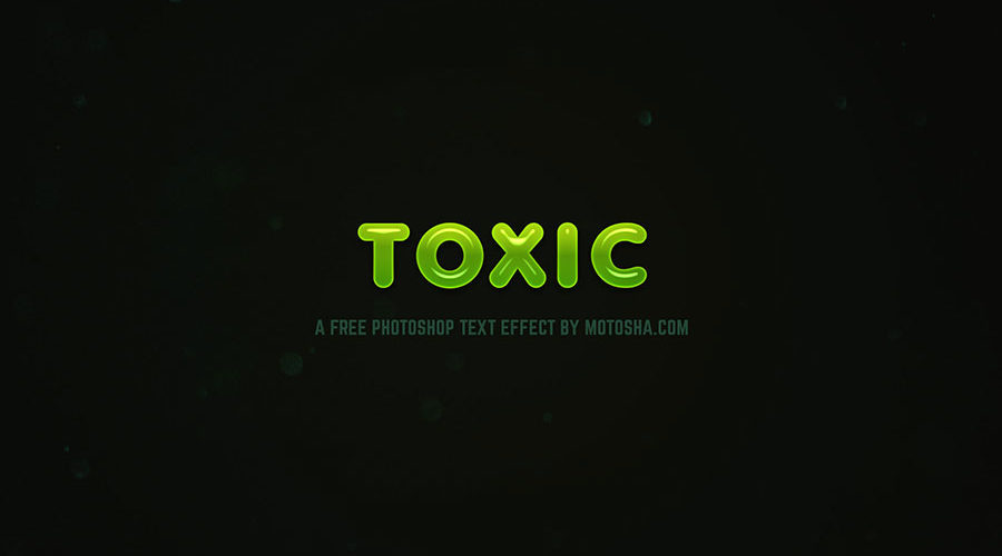 Free Photoshop Toxic Text Effect
