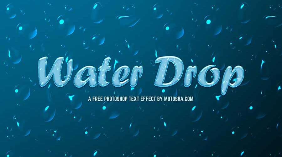 Free Photoshop Water Text Effect